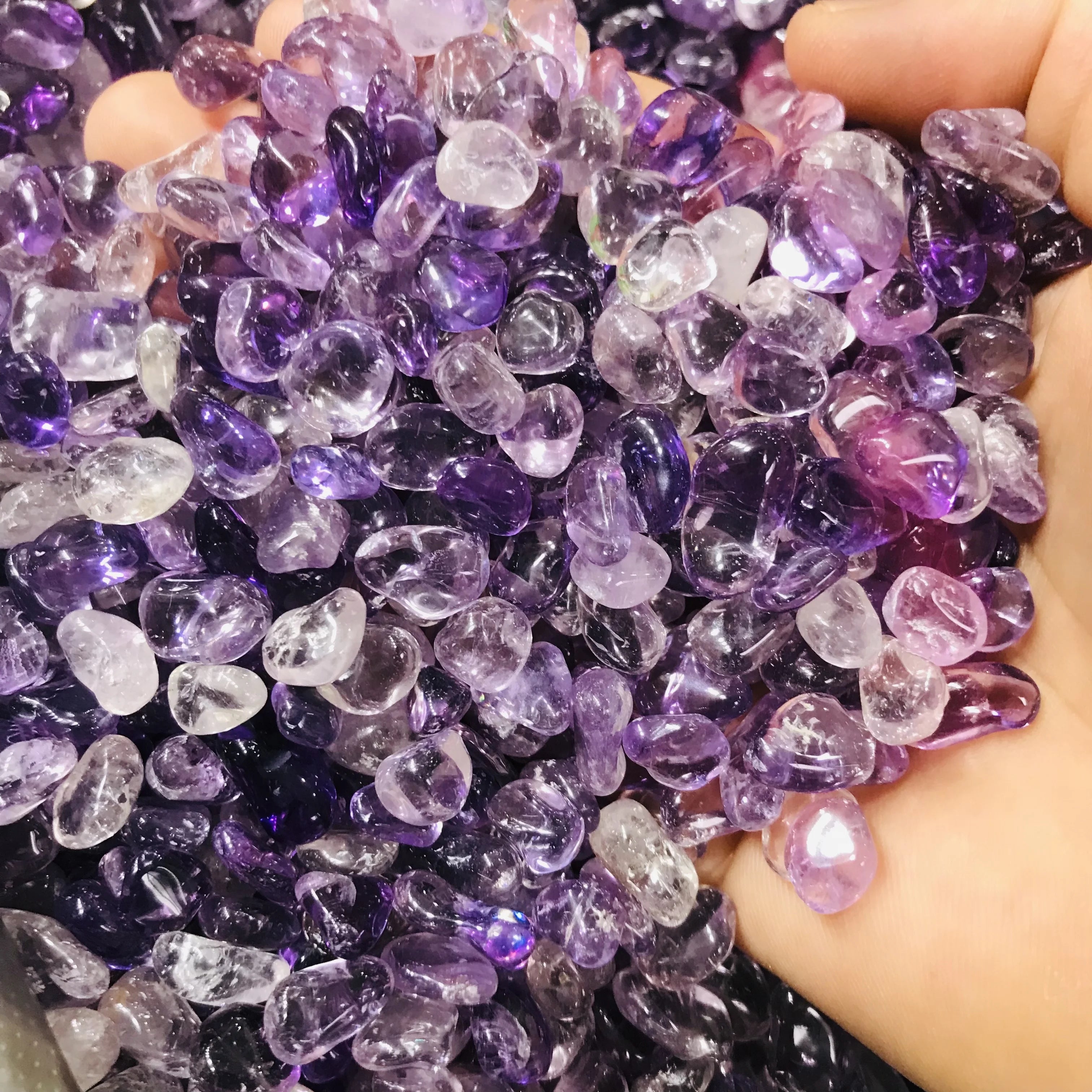 Wholesale Natural Gravel Stone Amethyst Crystals Tumbled Stone Healing Crystals Stones for Decoration