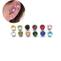 New Arrive No Ear Hole Color Round Zircon Magnetic Earring Stud Unisex Fashion Non Piercing Jewelry for Women