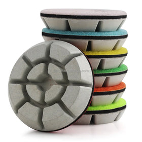 10000pcs Daily output factory supply white resin polishing tools 3 inch 4 inch diamond polishing pads for concrete floor
