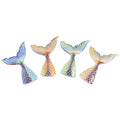 New Arrival AB Plating Luminous Mermaid Fishtail Resin Flatback Cabochon for Slim Material DIY Scrapbook Hair Accessories