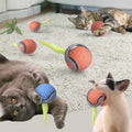 Electric Smart Cat Ball Fashion Automatic Bouncing Silicone Pet Training Game Interactive Rolling Cat Toys for Dog Training