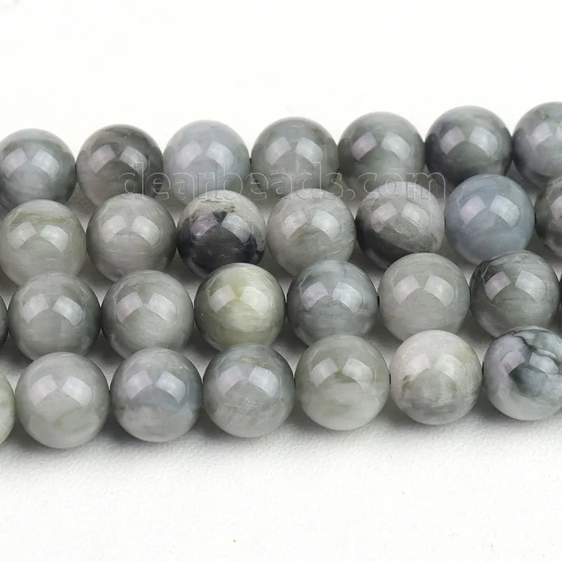 Natural Round Hawk's Eye a Beads Eagle Eye Beads Gray Hawk Cat Eye for DIY Jewelry Making 6mm 8mm 10mm 12mm
