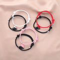 Fashion Heart Shaped Magnetic Attraction Pendant Bracelet Geometric Heart Shape Pendant Adjustable Couple Bracelet