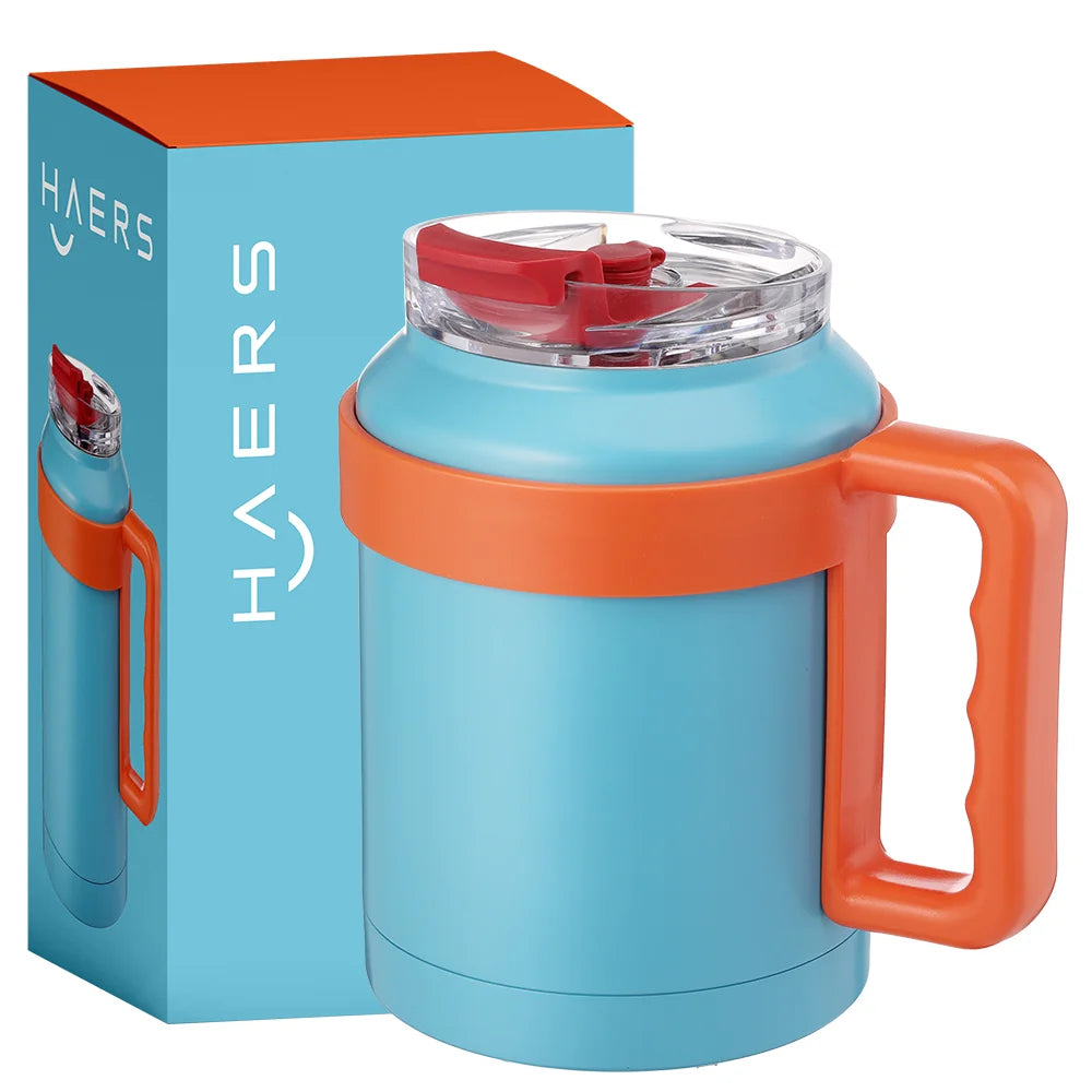 2025 Cooler Mug 40 oz Coffee Tumbler Cups with Handle and Straw