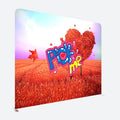 Custom Aluminum Tension Fabric Backwall Portable Banner 10x8 Stand Exhibition Booth Straight Background Display Banners Backdrop