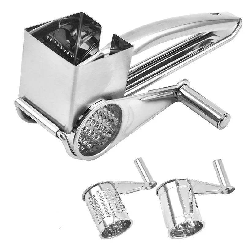 Multifunction Stainless Steel Hand-Cranked Rotary Cheese Chocolate Grater Cucumber Garlic Cutter Shredder Tool Kitchen Gadgets