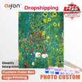 Orfon LY1364 Modern Flower Digital DIY Oil Painting Kits Paint by Numbers for Adults on Linen Canvas Creative Style No Frame