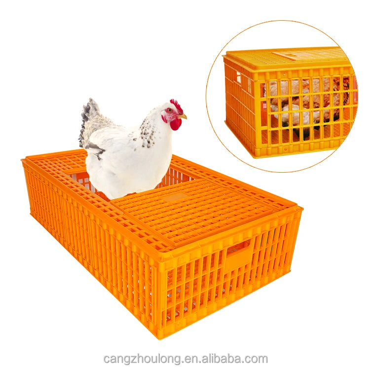 YYX LMC01 Live Poultry Transport Crate Duck Boxes Foldable Plastic Transportation Cage Plastic Chicken Transport Cage