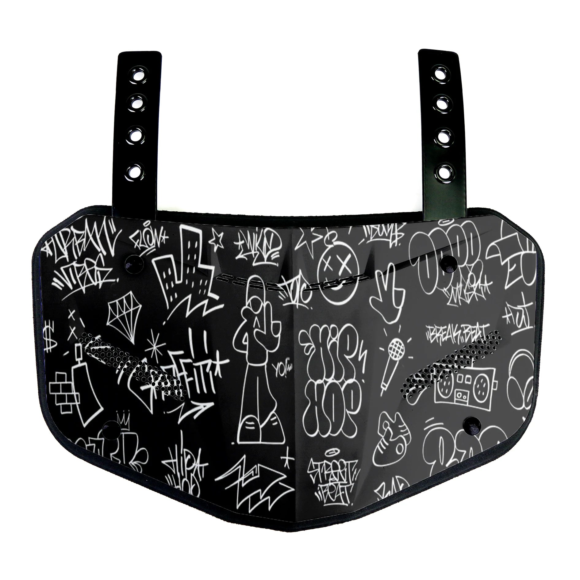 Cheaper Stainless Steel Football Back Plates Vents Rear Lower Back Protector High-Impact Protection Custom Logo Football Gear
