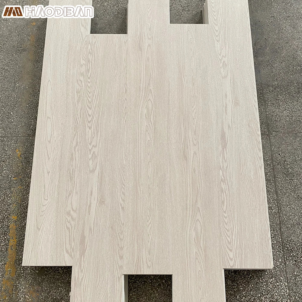 Waterproof 20 Mil Wear Layer Wood Veneer Ivory SPC Flooring 8mm