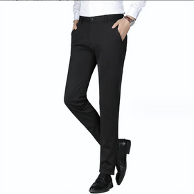 Wholesale Men's High Elastic Casual Slim Pants Men's Lightweight Pants Trousers Business Formal Men Suit Trousers