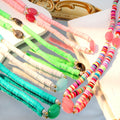 2023 Summer Boho Fashion Choker Necklace Jewelry DIY Colorful Polymer Clay Beaded Natural Stone Charm Necklace for Women Jewelry