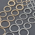 M1097 20pcs/lot DIY Jewelry Making Accessories Wholesale  18K Gold Rhodium Plating Copper Round Connectors Ring Packaged in Bag