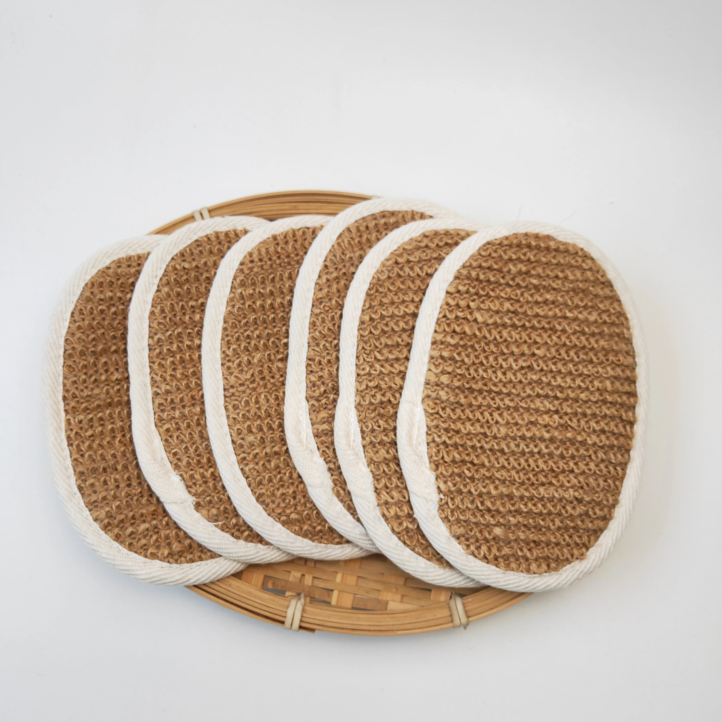 Wholesale Natural Hemp Exfoliating Modern Body Loofah Brush Luffa Scrubber Towel Pads