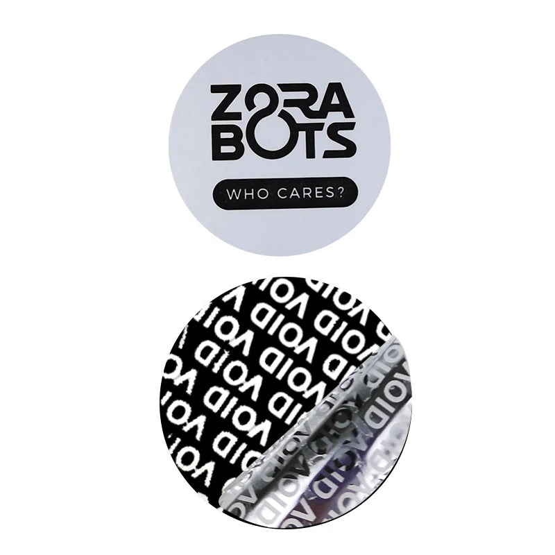 Custom Printed Tamperproof PET Security Seal Self-Adhesive Anti-Fake Sticker Label for Mobile Phones Void Sealing Plastic Bag
