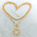 Women Necklace Diamond Necklace Manufacturer Multilayer Gold Plating Flowers Korean Jewelry Luxury Designer Jewelry for Women