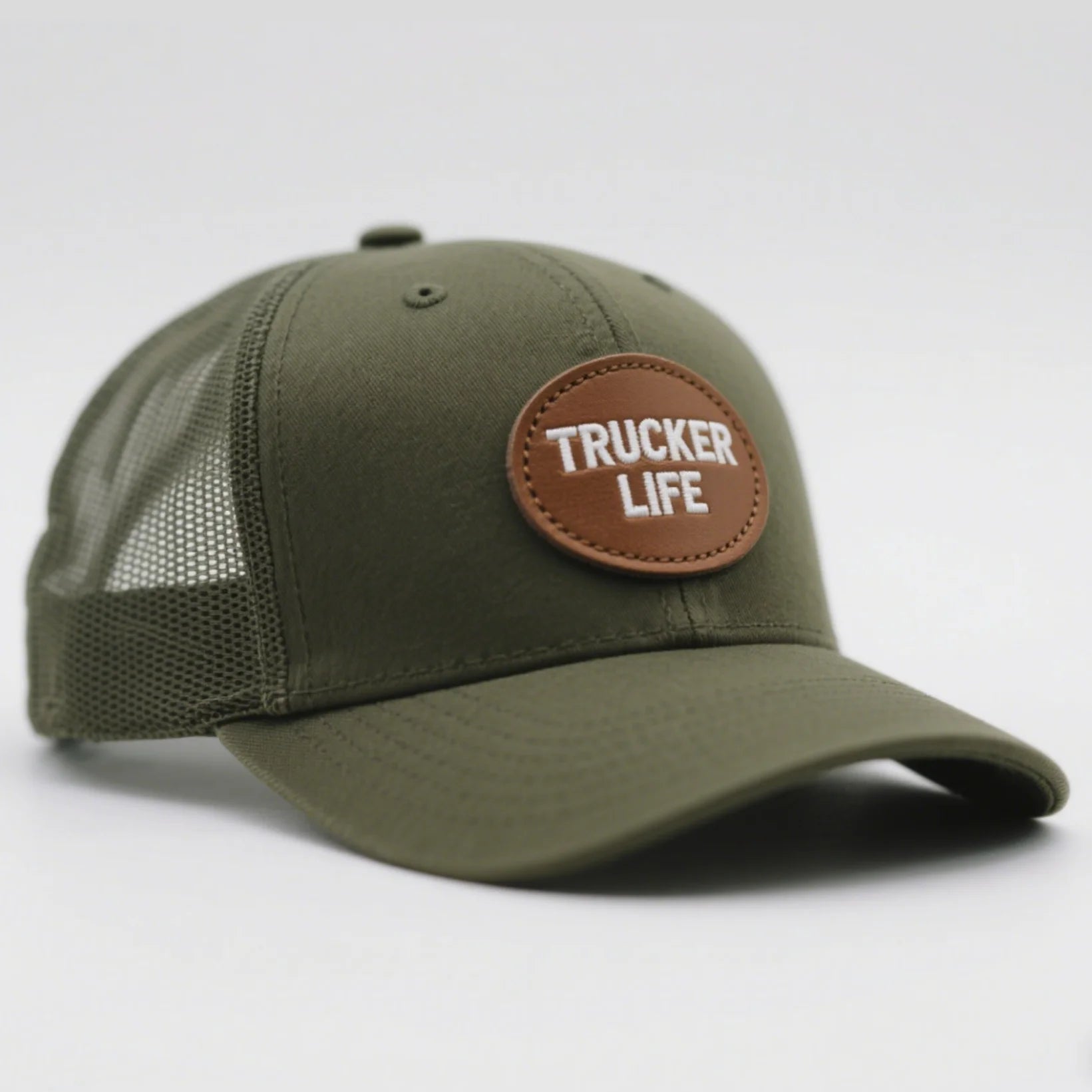 BSCI Wholesale Custom Adult 6 Panel Leather Patch Logo Low Profile Richardson 112 Gorras Mesh Snap Back Trucker Cap Hat