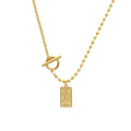 Round Bead Chain Stainless Steel Several Stainless Steel Collarbone Chain Ot Buckle Vintage Gold Jewelry Necklace