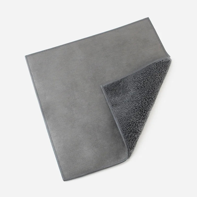 Microfiber Coral Fleece Quick-Dry Car Wash Towel Suede Chamois with Strong Water Absorption Woven Technique