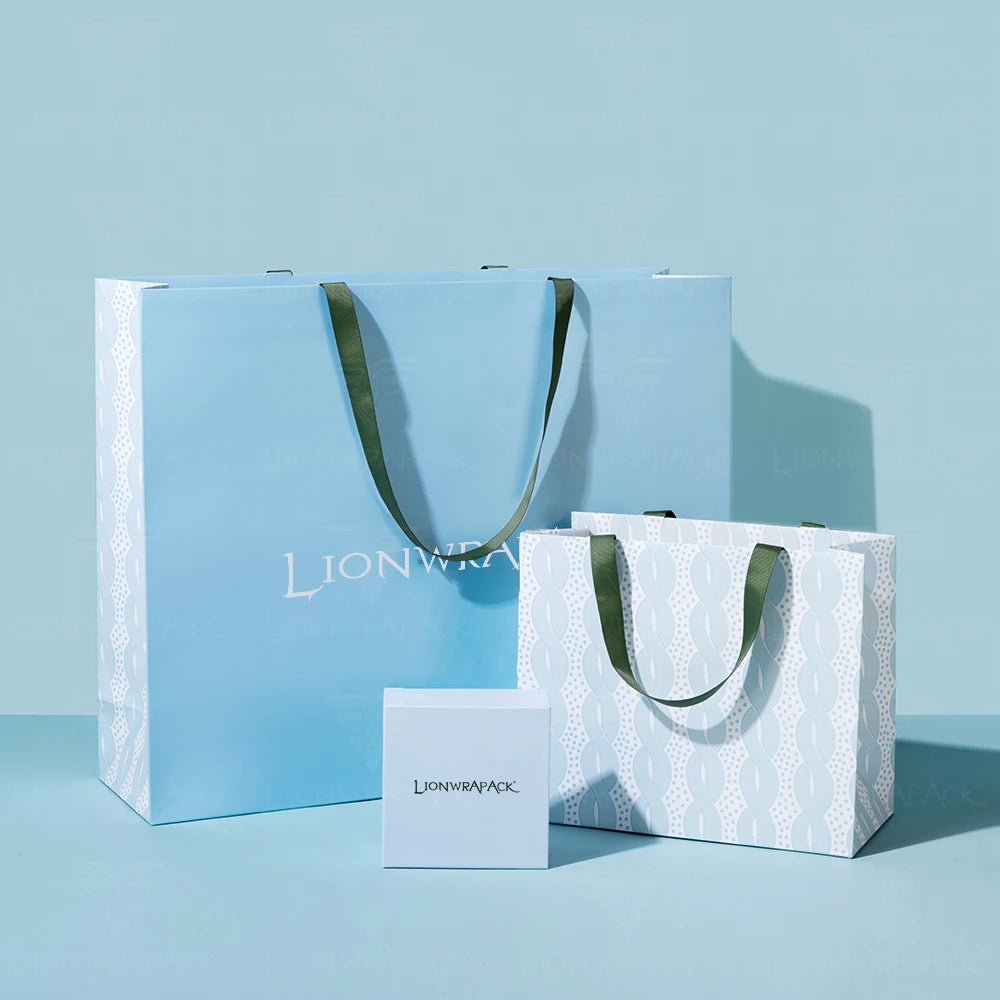 Lionwrapack's New Popular Jewelry Packaging: Drawer Box Set With Custom Logo Eco-Friendly Paper Bag & Suede-Like Pouch