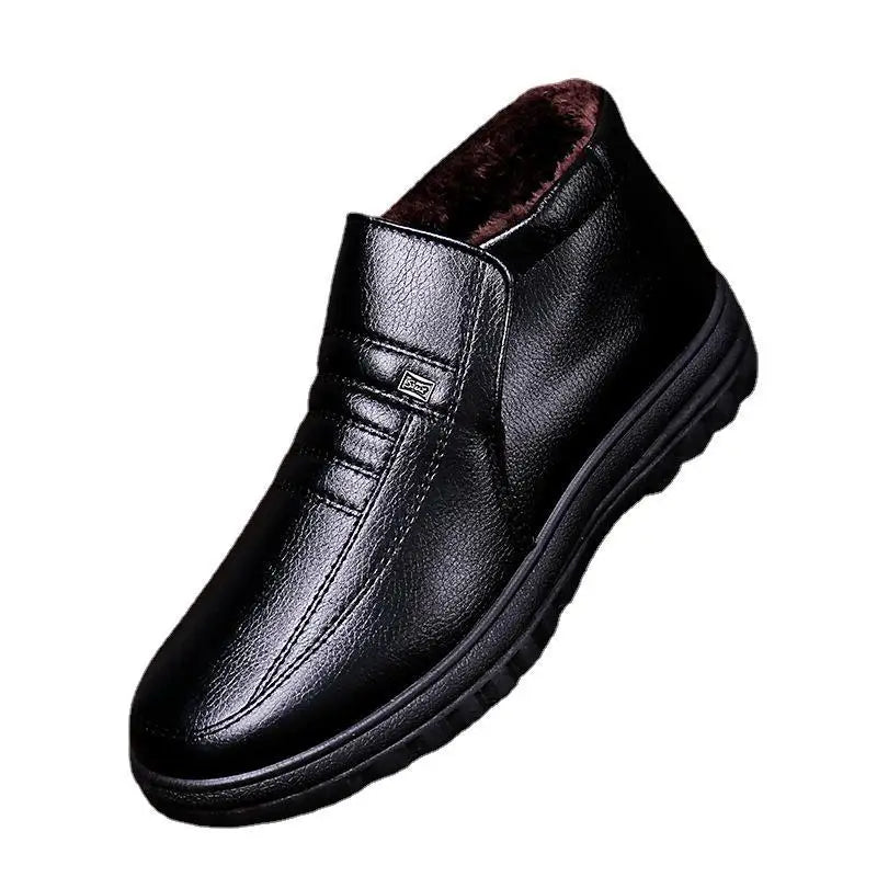 Classical Comfortable Low Cut Spring Autumn New Casual PU Leather Snow Shoes for Men