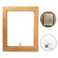 Solid Wood DIY Luminous Picture Frame with Small Night Light Desktop Wooden Craft for Gift Decorations & Wall Signs