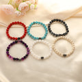 Charms Wholesale Bracelet Handmade Natural Crystal Healing Gemstone Agate Turquoise 8mm Round Bead Stone Bracelets for Men Women