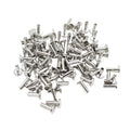 Factory Stock 304 Stainless Steel Round Flat Head Rivets Semi Tubular Rivets for Fasten Work Pieces Silver Tone