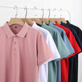 Custom logo Print Mercerized Cotton Short Sleeve Solid Color GOLF Shirt for Men and Women