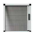 Factory Wholesale Aluminum Frame Plisse Fly Screen Doors With Polyester Pleated Mesh Net Folding Retractable Door Window Doors