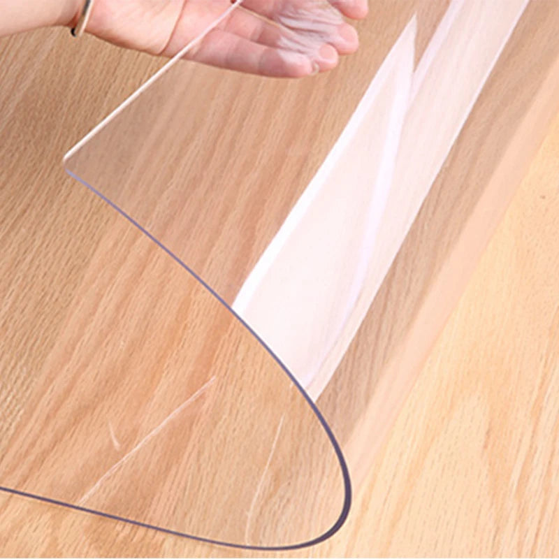Heat Resistant Pvc Sheet Soft Glass Waterproofing Pvc Sheet 2mm Tablecloths Plastic Film Thick Transparent Table Cover