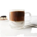 New Lead-free Chinese Style Glass Mug Handle Lid Spoon 340ml Eco-Friendly Mouth Blown Handmade Promotion Set for Home Milk