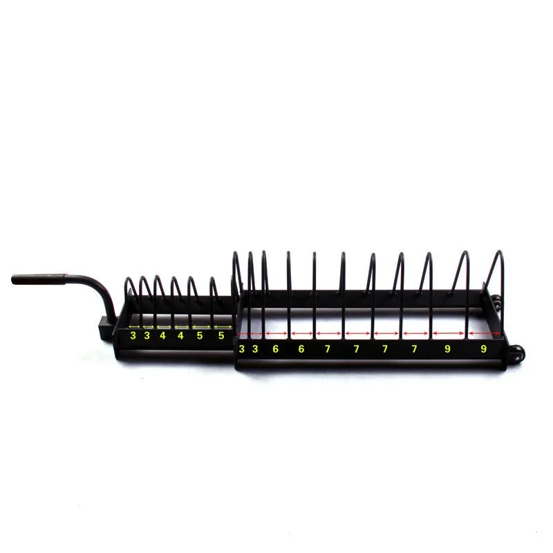 Gym Equipment Power Barbell Bar Weightlifting Removable Bumper Plate Storage Rack