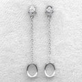 Sterling Silver 8*10mm Semi Mount Line Earrings Empty Support Blank Claws Setting S925 Base Without Center Stone for DIY Inlay