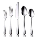 Smooth Easy Cleaning 24pcs Flatware Restaurant Hotel Silverware Spoon and Fork Set Stainless Steel Cutlery