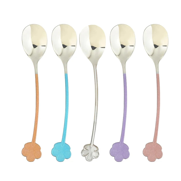 Hot Selling Stainless Steel Dessert Spoon Set Crafts for Wedding Dinnerware Cutlery  Flatware Dessert Spoon