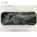 YUSHI Luxury Rectangle Patterns Green Marble Serving Tray for Home Bathroom Hotel Travel Plate Dish