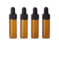 Wholesale 1 Dram 4ml Amber Glass Sample Tester Vials Essential Oil Matte Black Dropper Bottles
