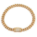 Factory Price 6.6mm VVS D Color Moissanite Iced Out 18K Gold Plated 925 Sterling Silver Hip Hop Cuban Link Bracelet