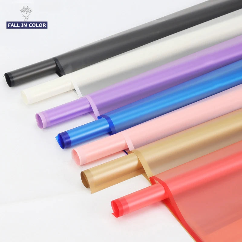 Fall in Color Wholesale Edge Frosted Flower Wrapping Paper With Border