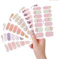Designers Line Marble Jump Color Thick Semi Cured Plastic UV 3D Eco-friendly Non-toxic Nail Sticker Flower Design Nails