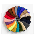 Wholesale Fashionable Custom Embroidery Logo Solid Color Warm Winter Beanie Knit Hat Plain Dyed Travel Unisex