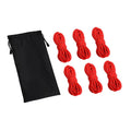 6 PCS 4 Meters Reflective Rope Tent Rope Tensioner With a Storage Bag