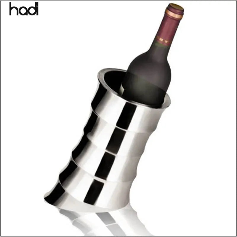 HADI Guangzhou Commercial 3-Liter Insulated Stainless Steel Hammered Silver Ice Bucket Cooler for Champagne