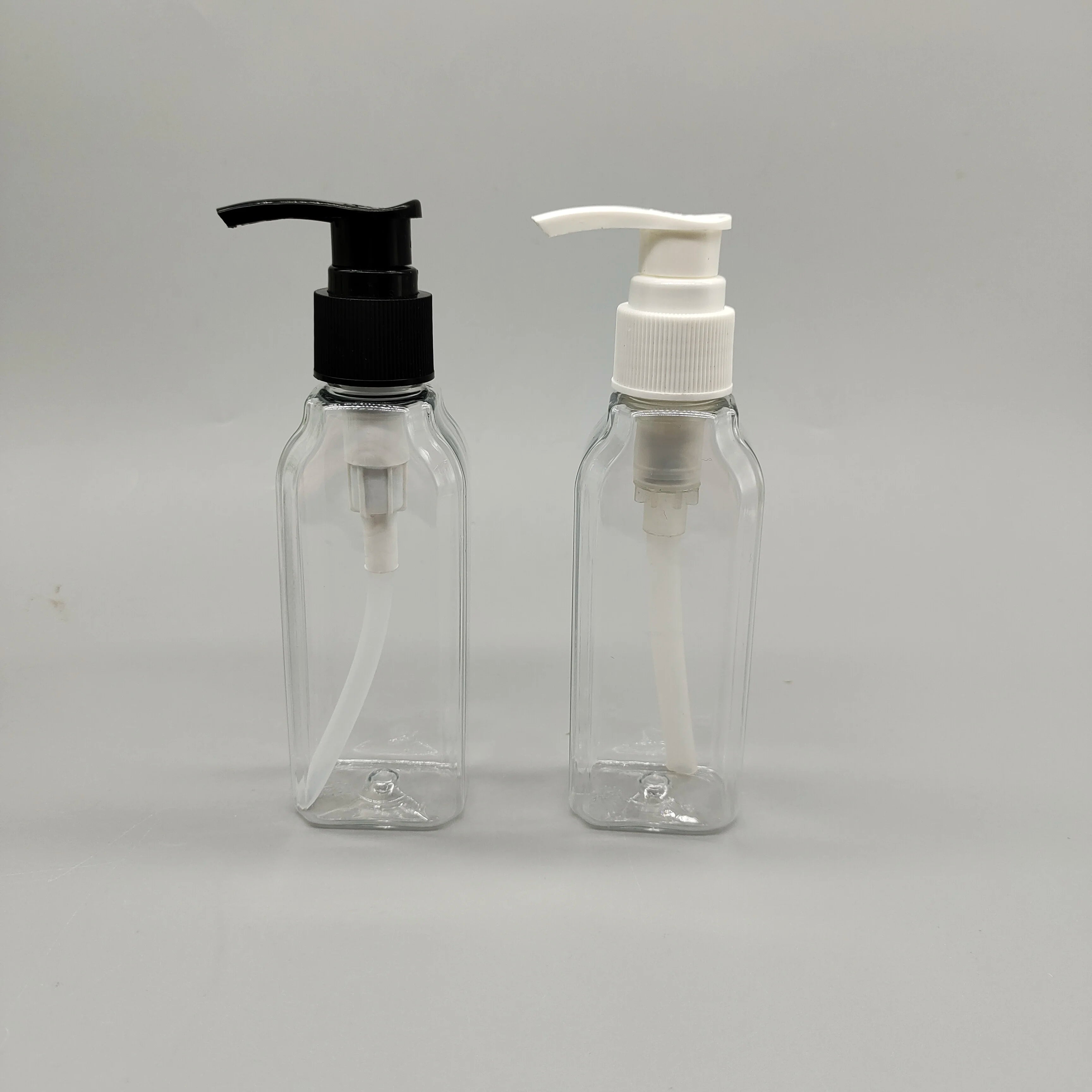 Luxury Plastic PET Flat Empty Bottle 120ml Makeup Remover Oil Liquid Matte Cleansing Oil & Face Serum Packaging Pump Sprayer