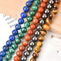Wholesale Jade Tiger Eye Amethyst Tourmaline Lava Agate Beads Crystal Natural Gemstone Stone Beads for Jewelry Making 4-12mm