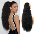 24 Inch Long Corn Wave Ponytail Claw Clip in Hair Heat Resistant Wrap Around 150g Ponytail Extension