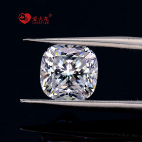 Ready Stock D White Cushion Shape Loose Synthetic Cz Zirconia Stone 5A Grade Cubic Zirconia