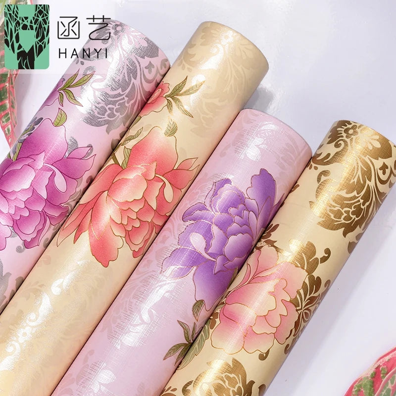 2023 Factory Wallpaper Self Adhesive PVC Sticker Water Proof Flower Design Sticker 45 Cm*10 m Wall Stickers