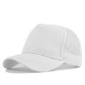 Solid Color Breathable 5-Panel Baseball Cap Large Curved Brim Velour Sun Hat High Twill Mesh Visor Sporty Dot Advertisement Cap